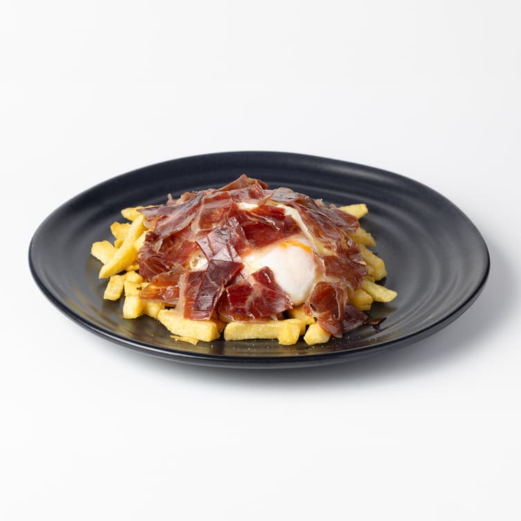 Huevos rotos con jamón ibérico
