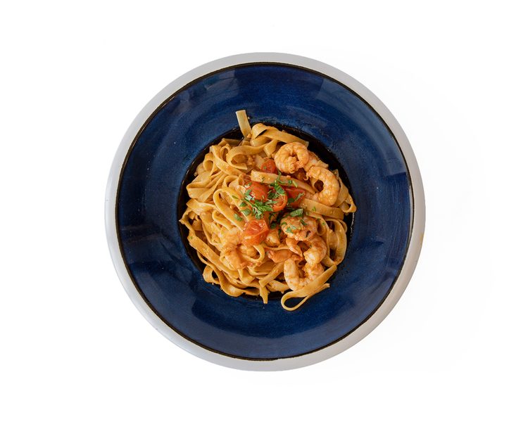 Tagliatelle prawn pil-pil