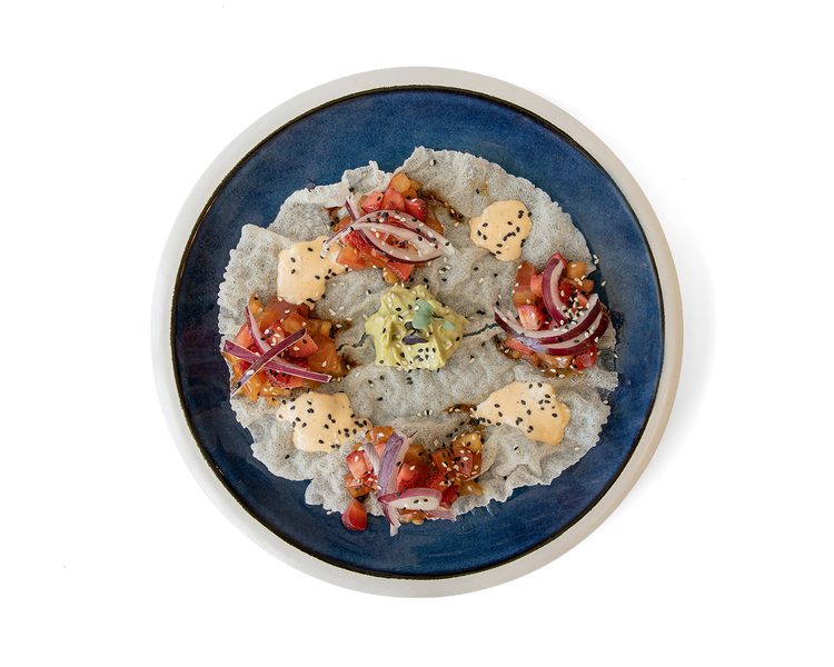 Seasonal tomato tartar